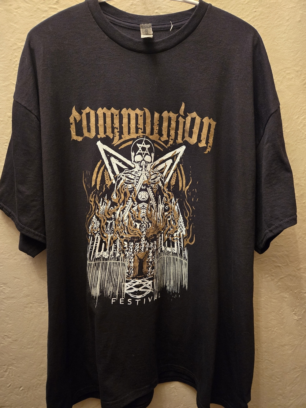 Communion Festival Heavy Metal Gothic Oversized Black Graphic Tee